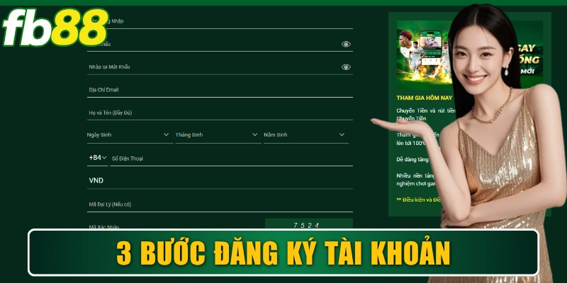 FB88 16 3 bước đăng ký kích hoạt tài khoản